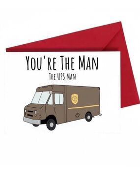 UPS Driver Thank You Card Delivery Driver Appreciation Greeting Card NWT